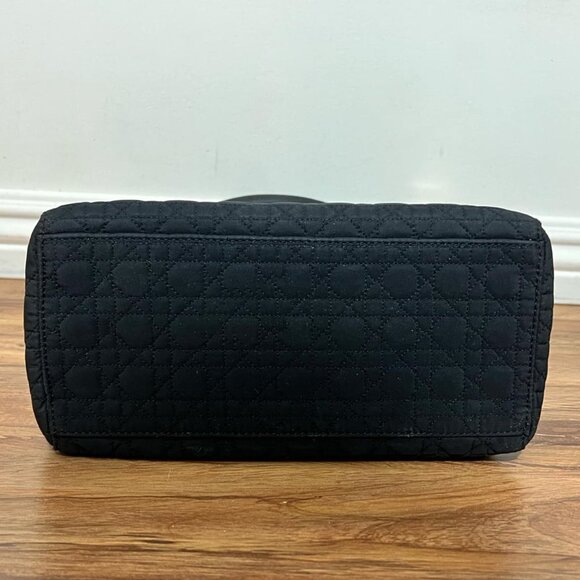 🖤Dior Lady Dior Handbag Cannage Quilted Nylon Black Satchel🖤 - Picture 8 of 17